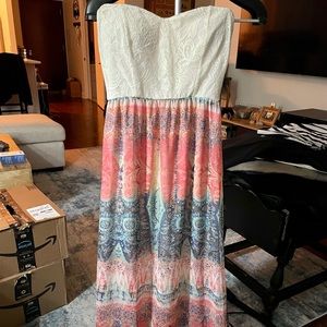 AGACI Strapless Maxi Dress